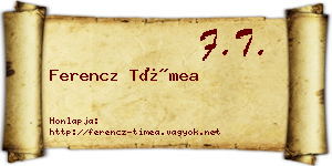 Ferencz Tímea névjegykártya