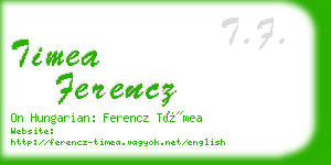 timea ferencz business card